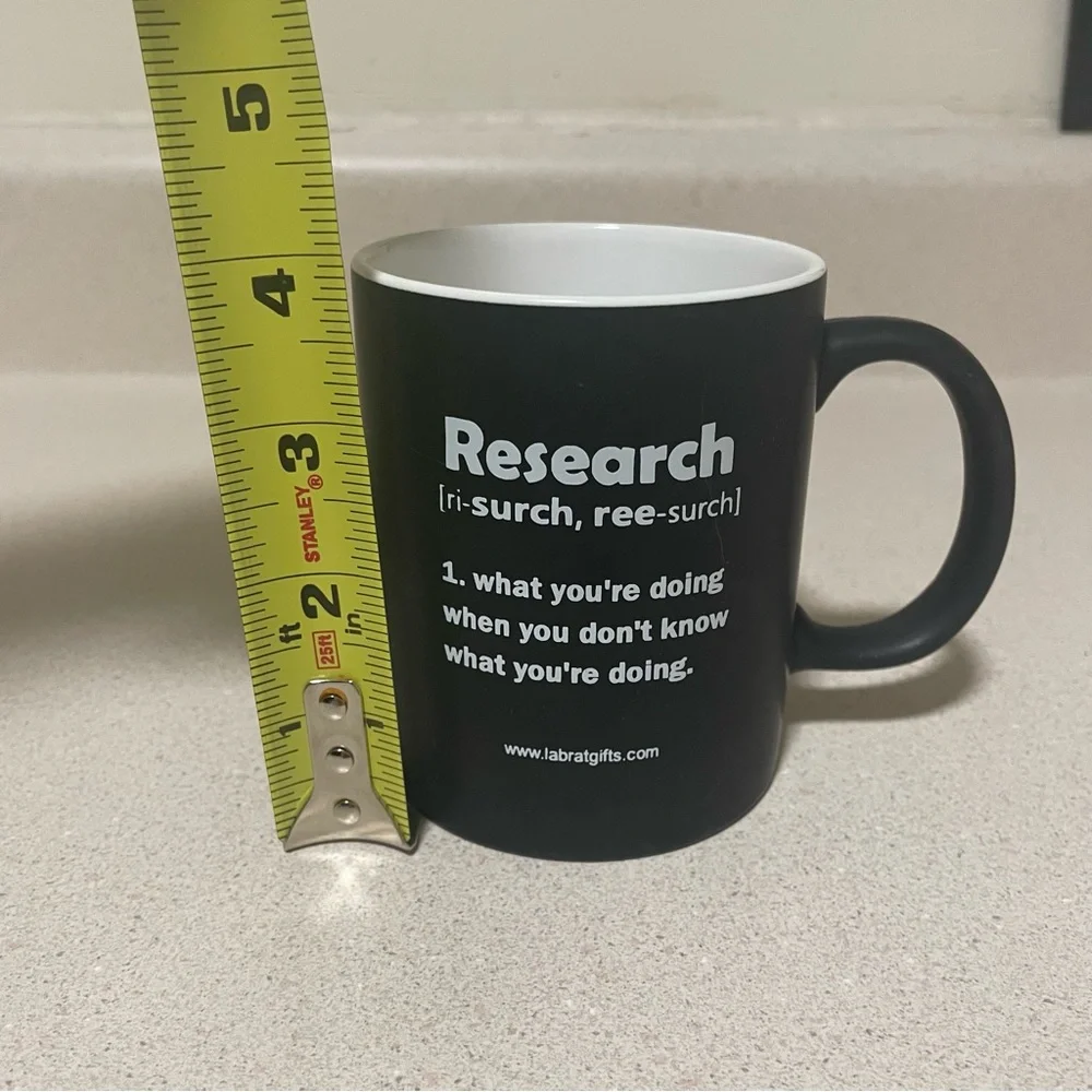 Black “Research” Mug - Picture 7 of 7